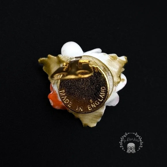 Vintage Royal Adderley England Floral Fine Bone China Brooch and Earrings Set - Picture 8 of 10